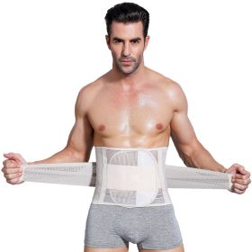 Waist Trimmers for Men Low Belly Stomach Wraps for Weight Loss (color: White, size: L)