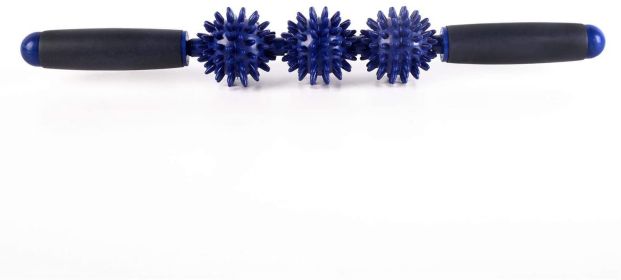 3 Balls Muscle Roller Cellulite Massager Fascia Roller for Cellulite and Sore Muscles Neck Leg Back Body Roller Deep Tissue Massage Stick Tools (color: Blue)