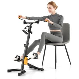 Foldable Exercise Bikes Pedal Exerciser for Seniors (Type: Pedal Exerciser, color: Black & Yellow)