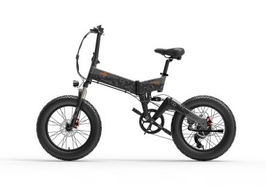 Bezior XF200 20 Inch Fat Tire1000W 48V 15Ah Electric Bicycle (color: Black)