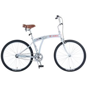 Single Speed Folding Bicycles, Multiple Colors 26"Inch Beach Cruiser Bike (color: as Pic)